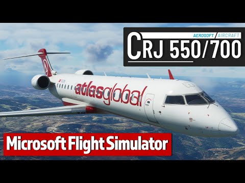 Yeni Uçağımız Aerosoft CRJ 550/700 ile Tam Uçuş - Microsoft Flight Simulator