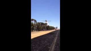 CFA - Grassfire at Gre Gre, air attack on a stand of trees
