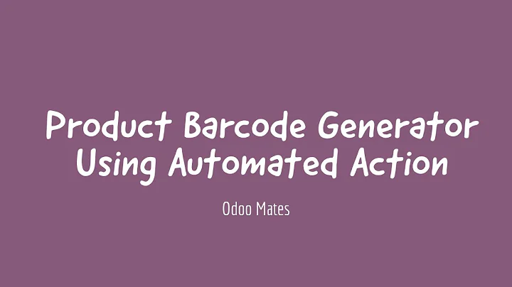 Boost Your Product Management with Automated Barcode Generation in Odoo