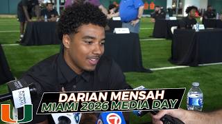 Darian Mensah on Fitting in at Miami, Offensive Weapons & High Expectations | Media Day