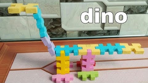 Make a dino with plus-plus blocks.easy