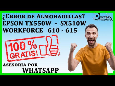 Epson TX550W SX510W WORKFORCE 610 615 Reset Almohadilla Ha llegado al Final De Su Vida Útil Gratis