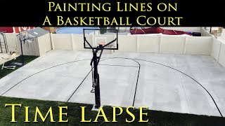 DIY  Time Lapse Painting Lines on a Basketball Court
