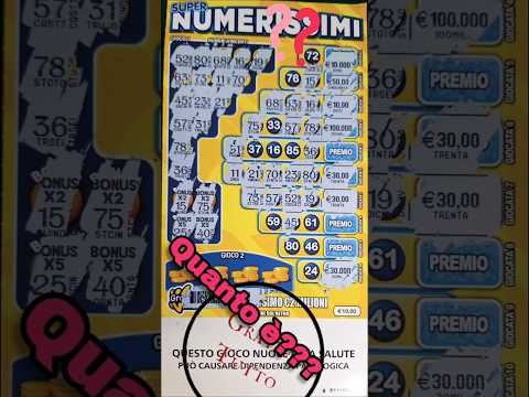 Video Gratta e Vinci di oggi è Numerissimi da 10EURO VINCENTE Gratta il Grattino