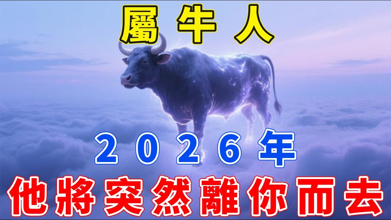 生肖牛注意！2026上半年他將會離你而去，很突然，讓你意想不到！是誰呢？【生肖梵音】#生肖 #運勢 #風水 #財運#命理
