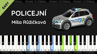 Míša Růžičková - Policejní (piano tutorial | klavír | akordy | noty | české písničky)