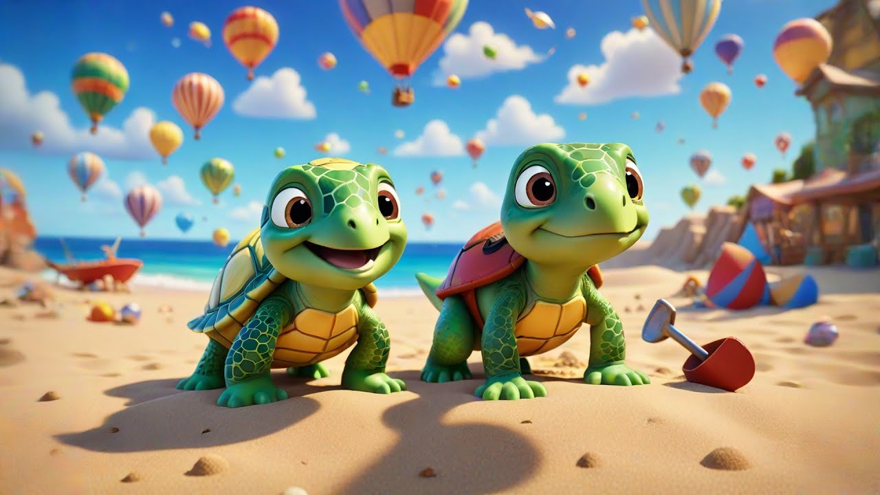 Two Tiny Turtles Learn to Spell | Spelling Song for Kids | Nursery ...
