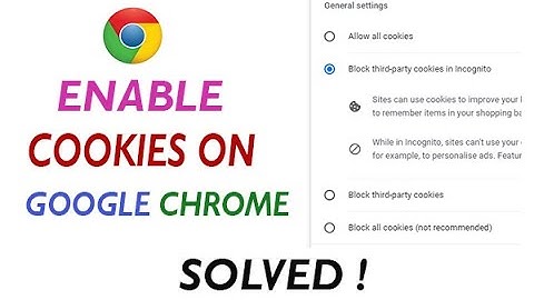 ✅ How to Enable Cookies on Google Chrome