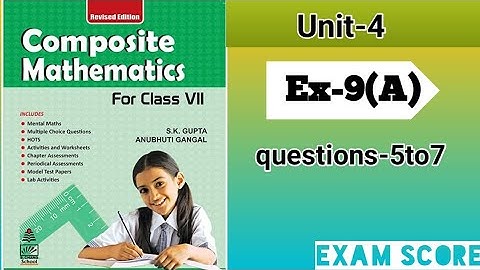 Composite mathematics class 7 percentage and it