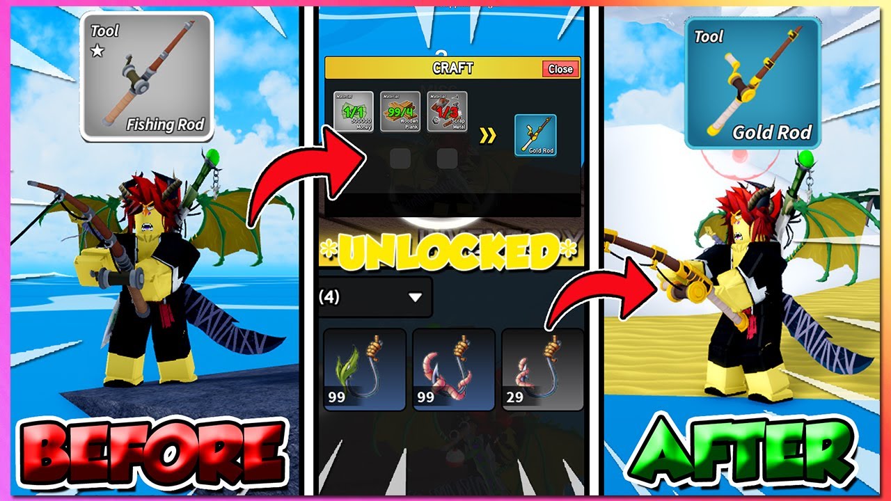 Blox Fruits Update 27 How To Get New Fishing Gold Rod, New Bait Fast Location + Full Guide!