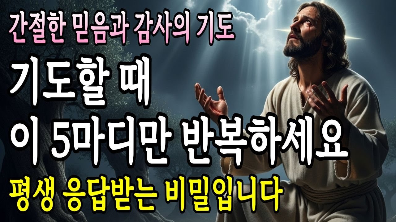 긴 기도 못해도 괜찮습니다 이 5마디면 충분합니다ㅣ간절한 믿음과 감사의기도ㅣ성경말씀ㅣ오디오북