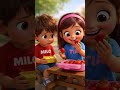 Sweet Sharing Moment – Kids Learning Good Habits 🍓