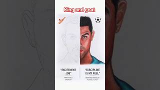 Legend vs Legend | Ronaldo &amp; Kohli Art ❤️🔥#shorts #footballshorts #fifaworldcup