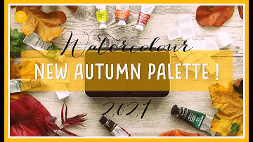 🍂NEW! Custom Autumn WATERCOLOUR palette | set up and swatching (2021)