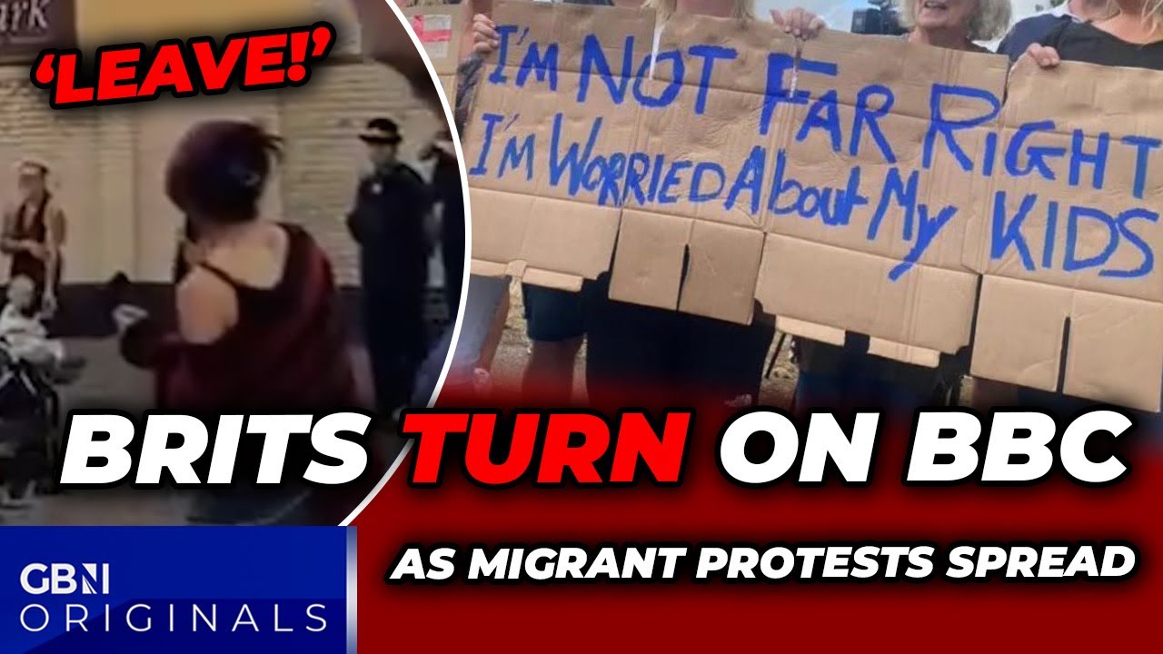 WATCH: Furious Brits TURN on BBC over migrant crime as Epping protests spread: 'LEAVE!'