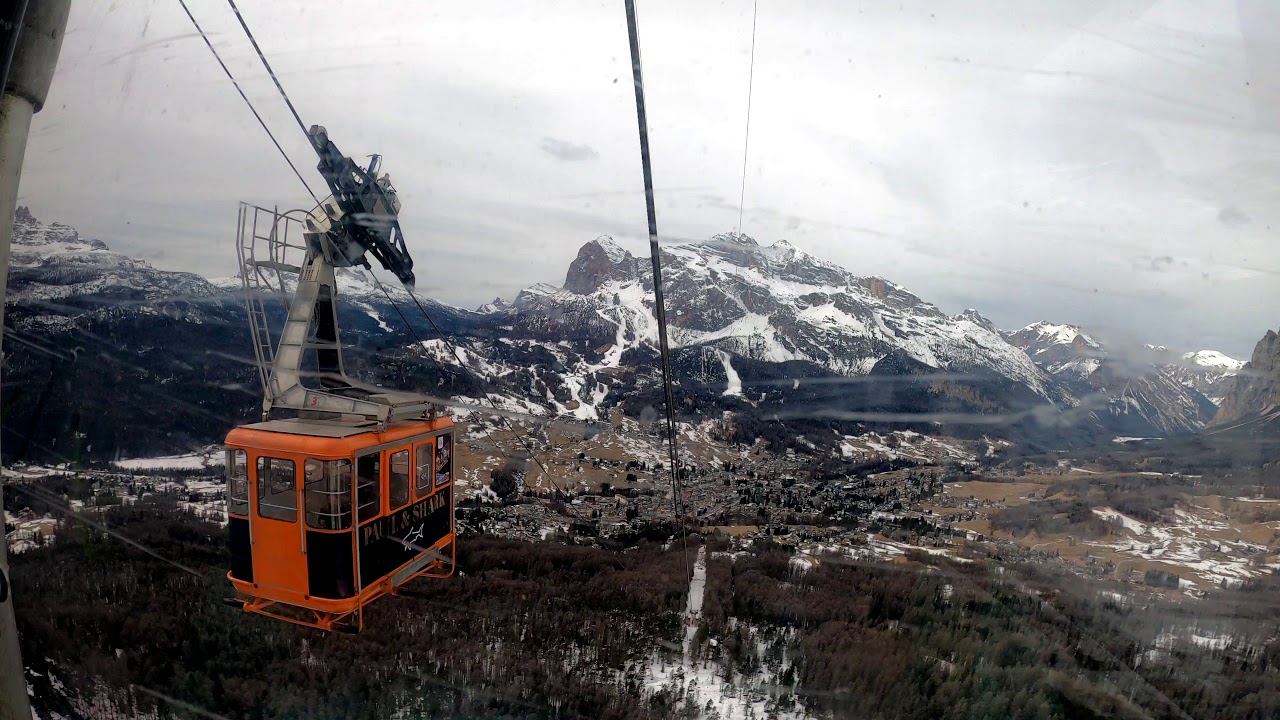 Cortina D'Ampezzo Cableway Faloria view 4K