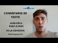 Mecanismos de cohesión textual Comentario de texto Bachillerato Selectividad #3 Lengua y Literatura