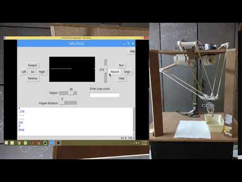 Delta Robot using Raspberry pi and OpenCV, Manual mode Updated!