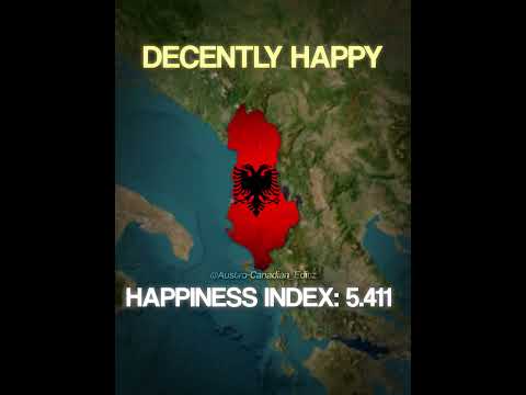 Countries Ranked by their Happiness #countryballs #geography