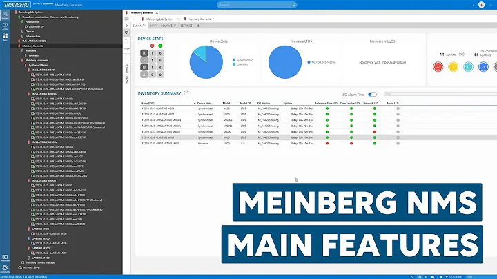 Main features of the Meinberg Network Management System (mbgNMS)
