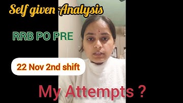 Self-given Analysis✅ of RRB PO PRE | My Attempts🥹 | #ibps #rrbpo #aspirants 