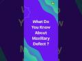 What do you know about treatment of maxillary defect ? #dentlect #neetpreparation #mfd #dentist