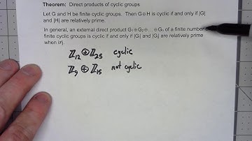 Abstract Algebra 8.3: Direct Products of Cyclic Groups