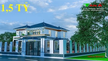 PHỐI CẢNH 3D BIỆT THỰ MÁI NHẬT 2 TẦNG TUYỆT ĐẸP TẠI THÁI NGUYÊN