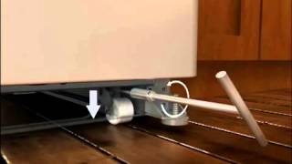 Align Level Doors on a French Door Refrigerator with Adjustable Rollers
