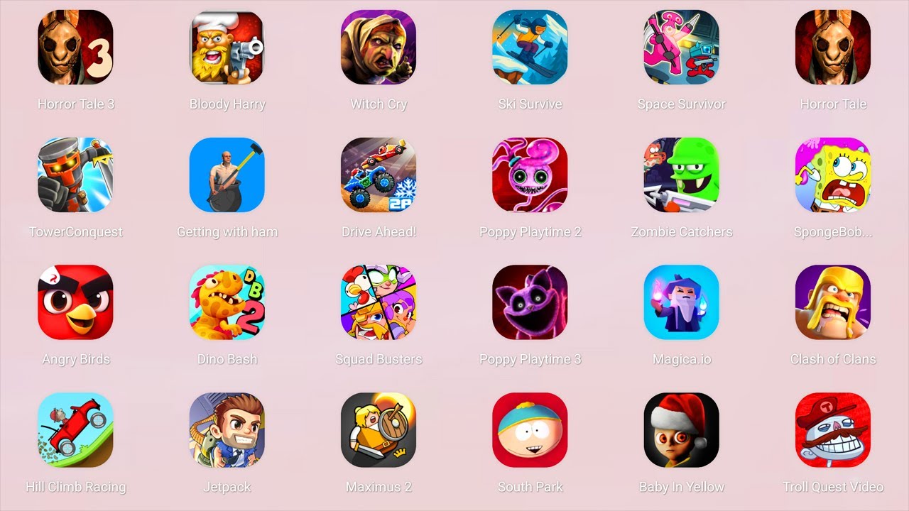 Roblox,Brainrot Evolve,Gardenscapes,Angry Birds Friends,The Baby in Yellow,Driving Motor,Dark Riddle