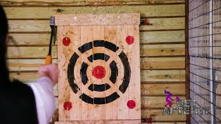 AXE THROWING AT STUMPYS HATCHET HOUSE!!