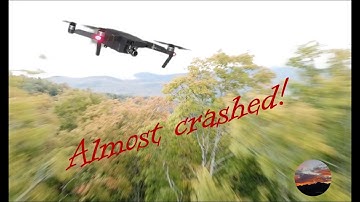At high speed through trees: drone crashes barely avoided!!