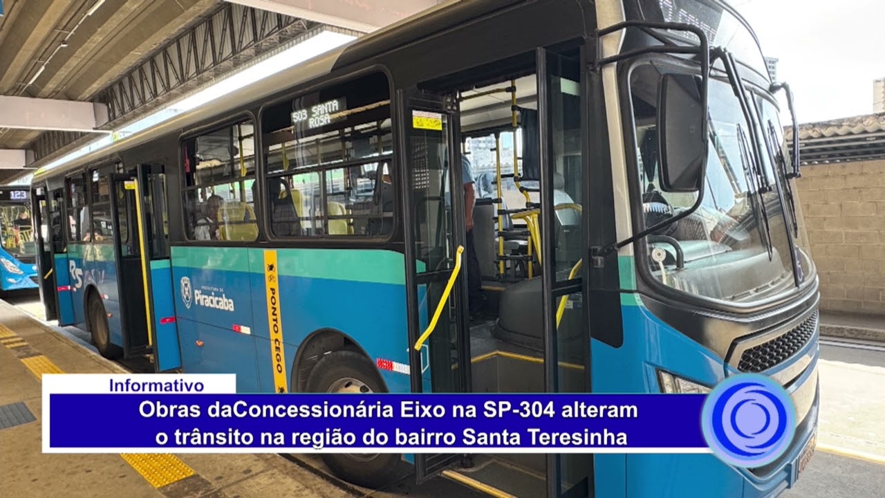 Obras da Concessionária Eixo na SP 304 alteram o trânsico na região do bairro de Santa Teresinha