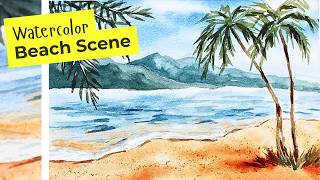 Watercolor BEACH Must Know Techniques✨