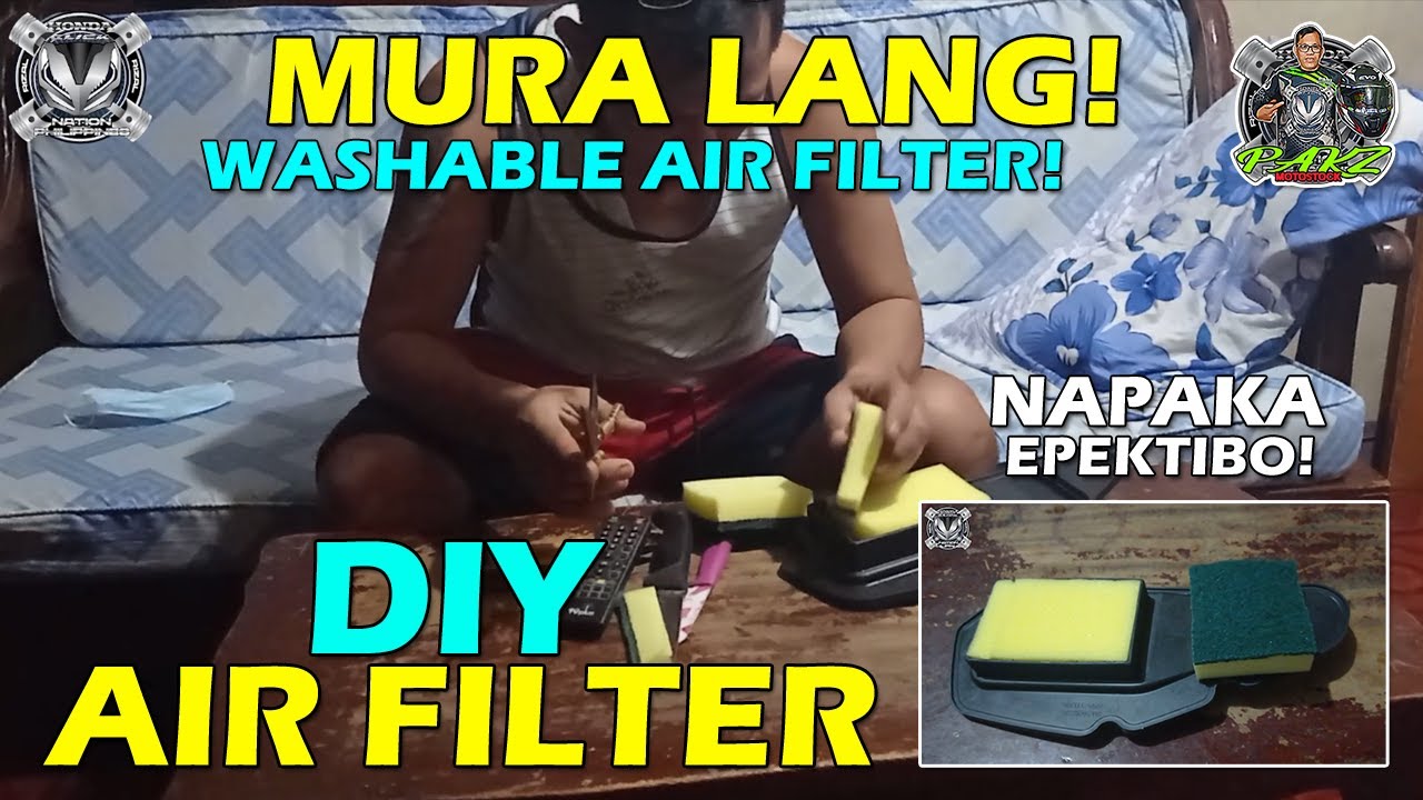 DIY WASHABLE AIR FILTER CHEAP AND EASY PAKZ MOTOSTOCK YouTube