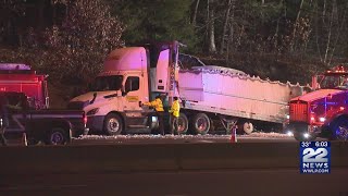Police: Fatal tractor trailer collision, fire closed part of I-91 in Windsor