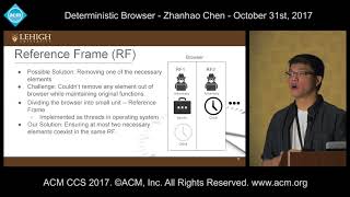 ACM CCS 2017 - Deterministic Browser - Zhanhao Chen
