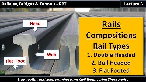 RBT / Rails / Compositions / Types of Rails / Double Headed / Bull Headed / Flat Footed/ lecture - 6