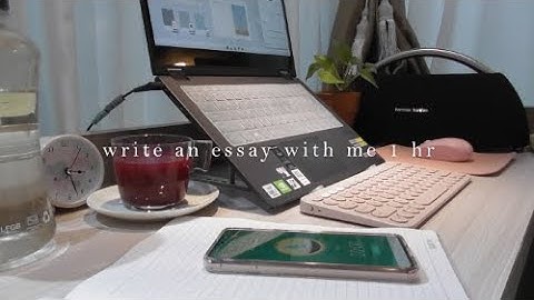 Write an essay with me [1 hr] (Study with me)/real-time/no music/typing & rain sounds🌧️