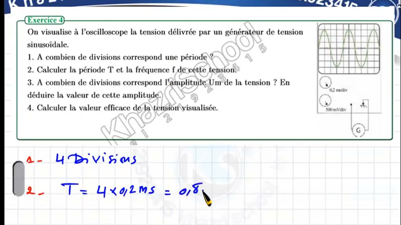 Exercice 2 corrigé courant alternatif 2ème sciences et info