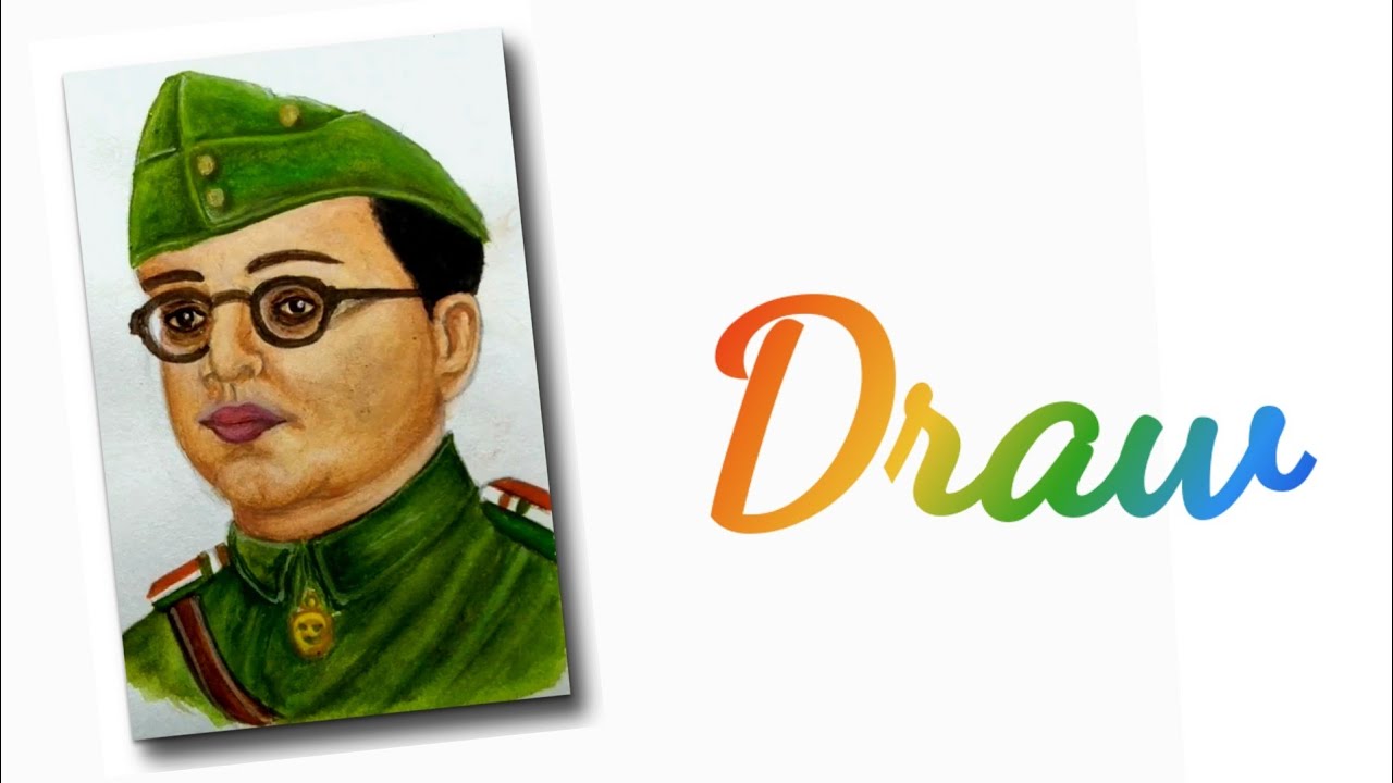 Neta Drawing Neta Ji Subhash Chandra Bose Drawing - YouTube