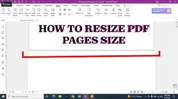 how to resize pdf pages size in Foxit pdf reader Urdu/Hindi