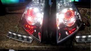 Custom 350z Headlights Iron Man LED Reflector by zLEDs