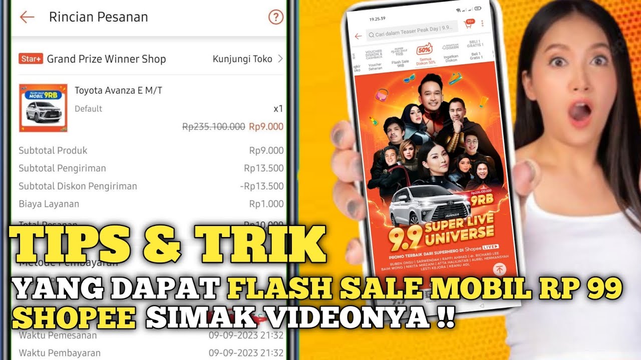 RAHASIA MENANG FLASH SALE MOBIL RP 99 SHOPEE EVENT KEMARIN INI DIA TRIK NYA.