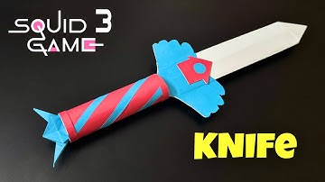 How to Make Squid Game Paper Knife 🤩 | DIY Squid Game Paper