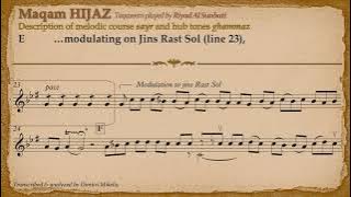 Riyad Al Sunbati Oud Taqaseem, Maqam Hijaz, transcribed by Dimitri Mikelis