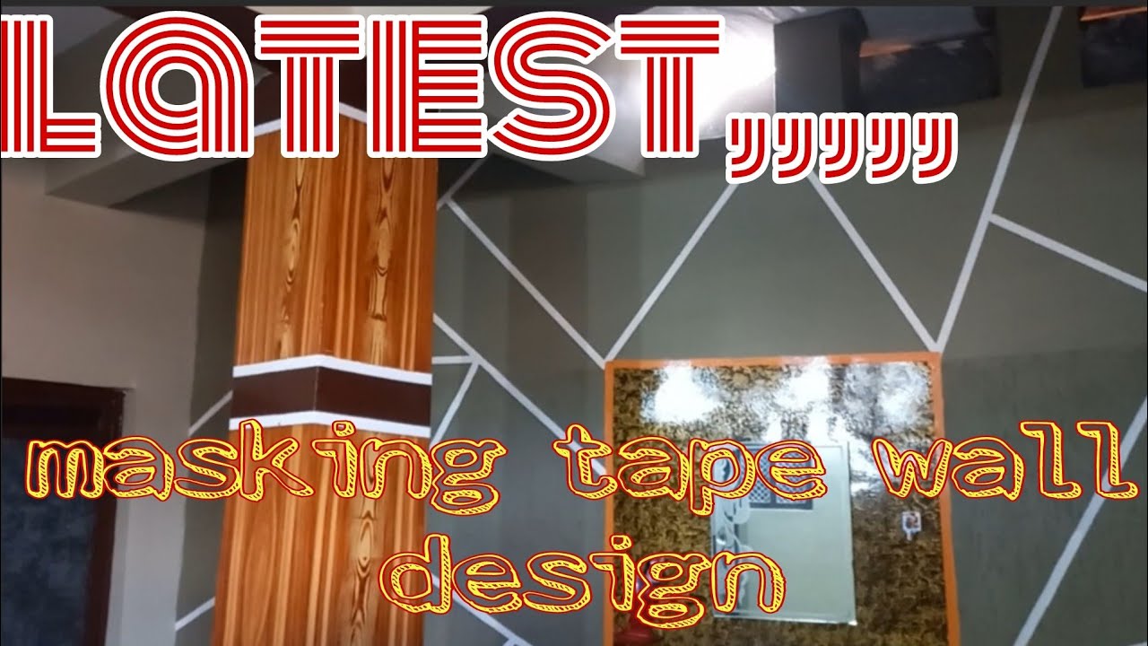 Latest wall design by 3d home paints masking tape design wall texture