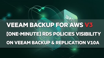 [Veeam 1-minute] Veeam Backup & Replication v10a visibility of Amazon RDS Protection