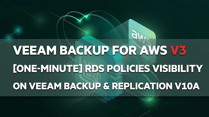 [Veeam 1-minute] Veeam Backup & Replication v10a visibility of Amazon RDS Protection