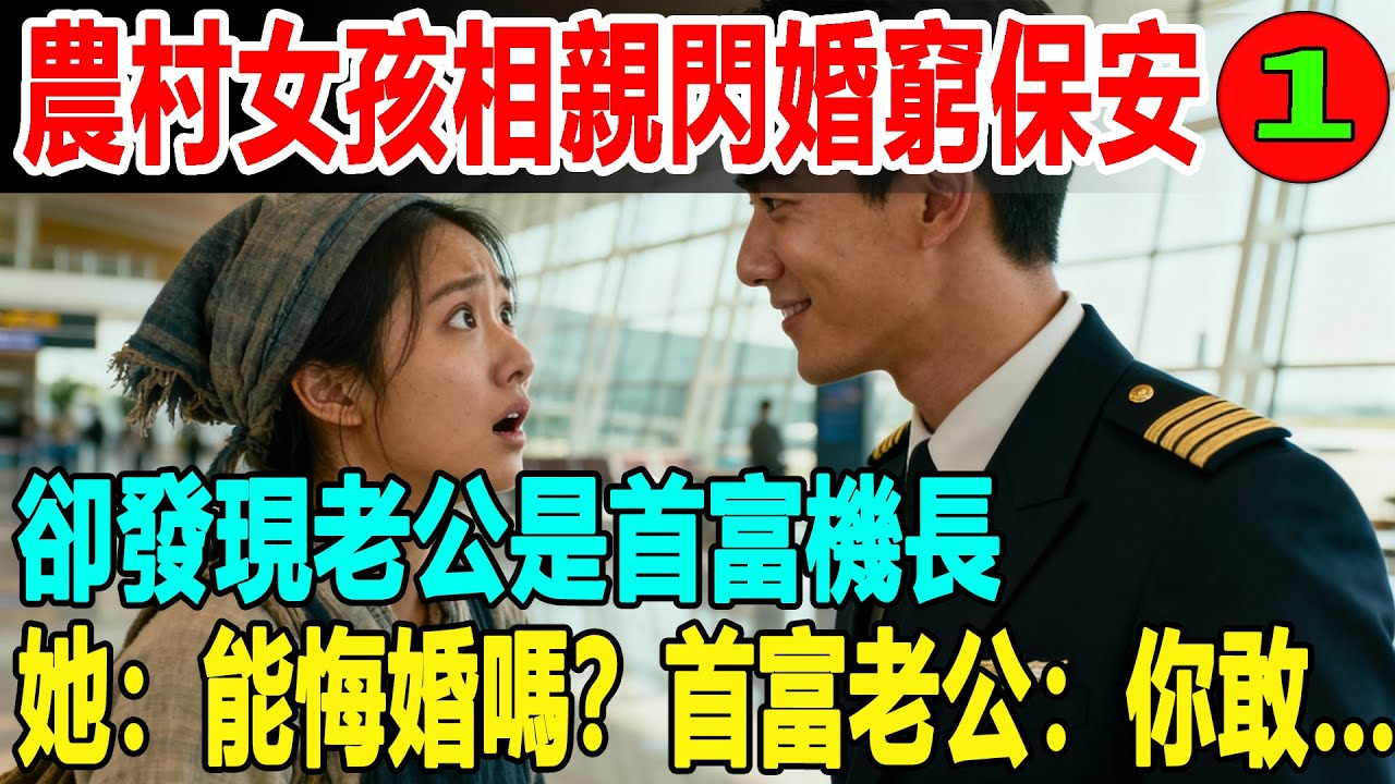 【第一章】農村女孩相親閃婚窮保安，婚後發現老公竟是首富機長，她：能悔婚嗎？首富老公：你敢…#掉馬甲#甜寵 #閃婚#情感故事 #霸道總裁 #都市愛情 #先婚後愛 #霸道總裁 #灰姑娘#爽文